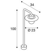 magas kert vilagitas allolampa modern vizallo aluminium ip44 kerti lampa uvegburas antracit.jpg